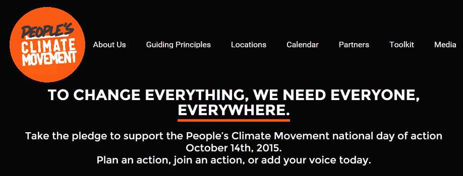 Click for People's Climate Movement website